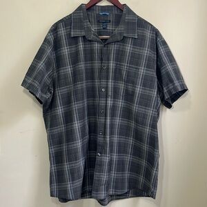 Van Heusen Studio Men’s Short Sleeve Button Down Shirt Size XXL